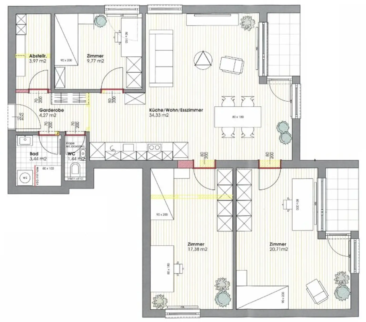 4-Zimmer-Wohnung in der Amraser Straße - optional mit 2 verschließbaren Autoabstellplätzen