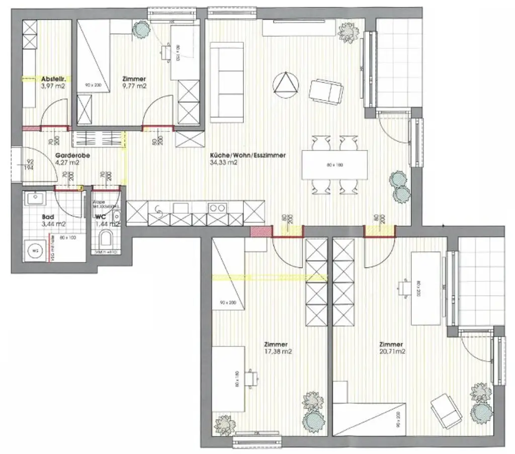 4-Zimmer-Wohnung in der Amraser Straße - optional mit 2 verschließbaren Autoabstellplätzen