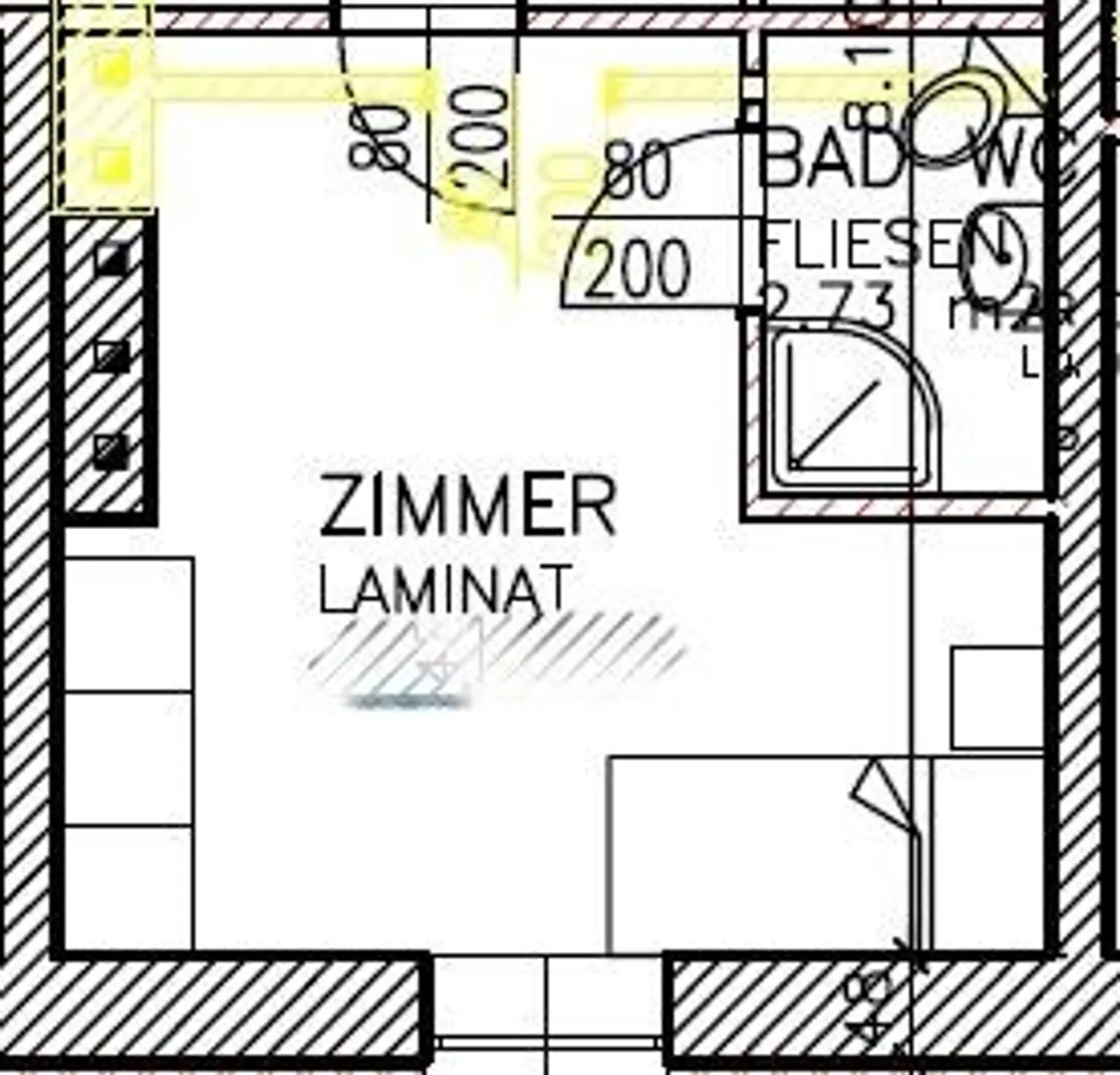 Gepflegtes Mini-Apartment mit Badezimmer und Balkon in zentraler Lage! Nähe BMW, SKF!!!
