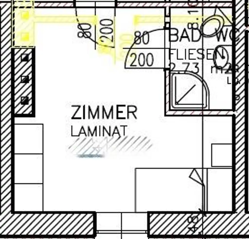 Gepflegtes Mini-Apartment mit Badezimmer und Balkon in zentraler Lage! Nähe BMW, SKF!!!