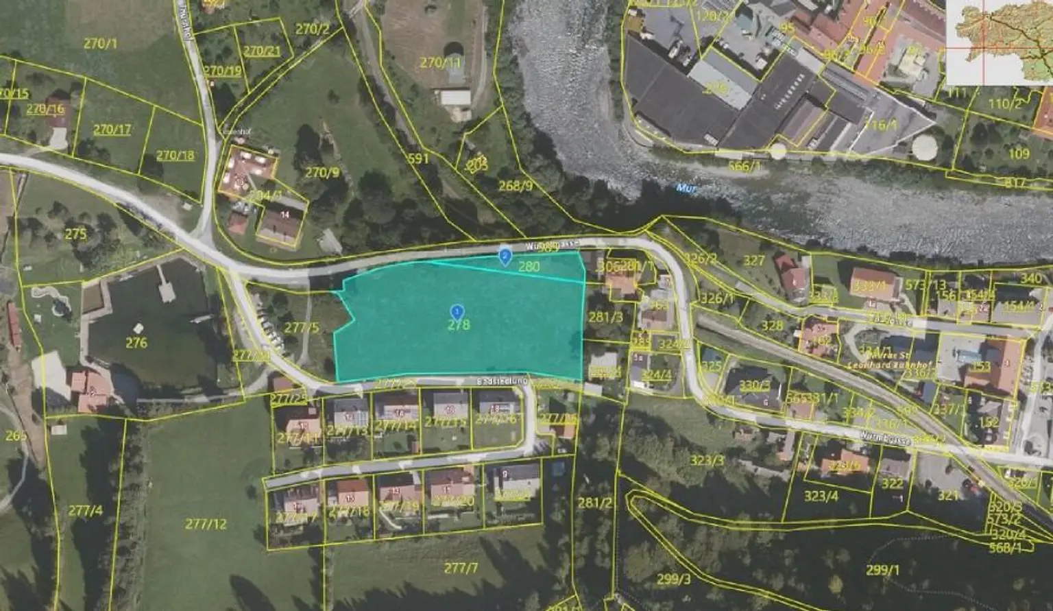 Baugrund mitten in Murau - Bauträgergrundstück