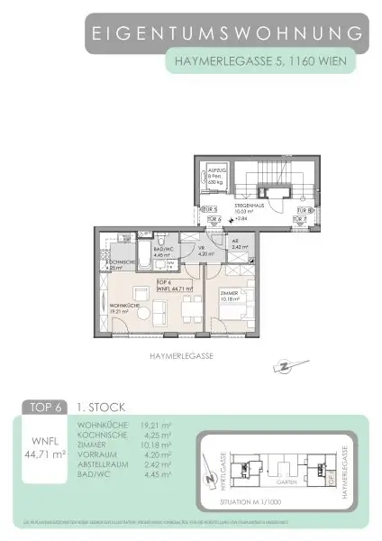 NEUBAU! Helle 2-Zimmer-Wohnung mit Wohnküche!