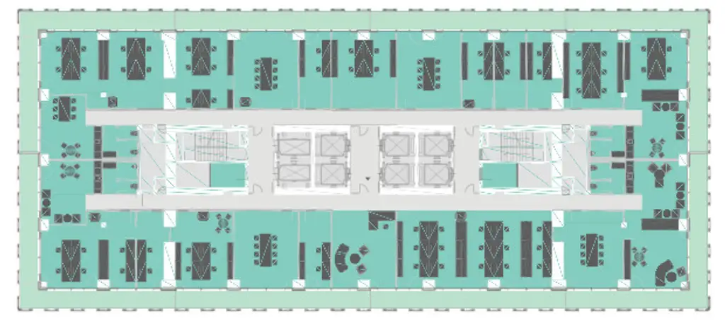 Grundriss Ganze Etage ca. 1012m²