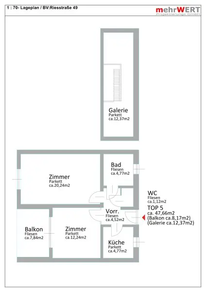 Graz: Moderne Galeriewohnung mit Balkon - 60,14m² zum Wohlfühlen!