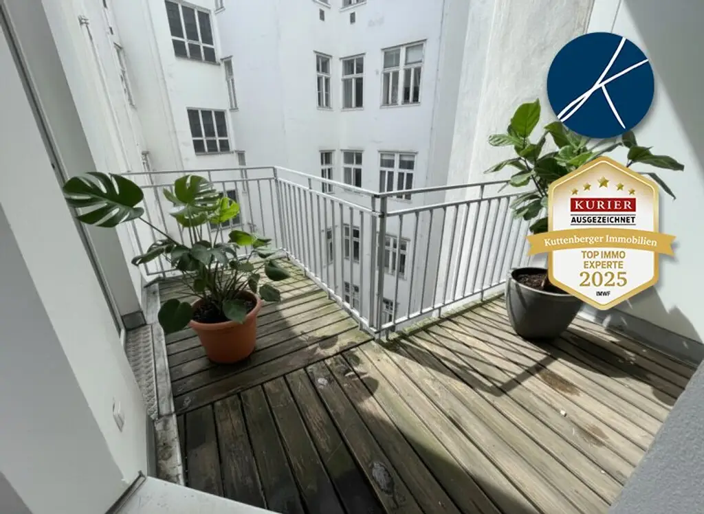 Nähe Stiftskirche (Mariahilfer Straße) U3 : Erstklassiges *Altbau-Juwel mit Balkon*
