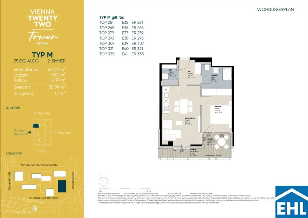 Wohnen mit Skyline-Flair – Rooftop Pool & Fitness bei der U1