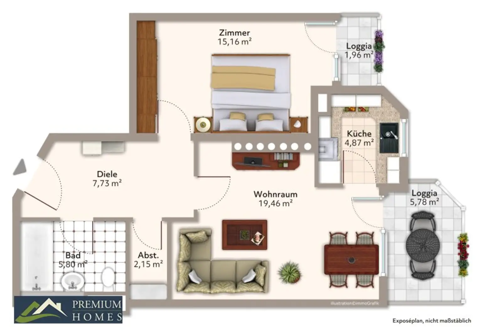 WÖRGL - ANLAGE-Objekt (mit lebenslangen Wohnrecht für Verkäufer/in) - 2 Zimmer Wohnung - gut gelegen in Ostausrichtung mit Balkon