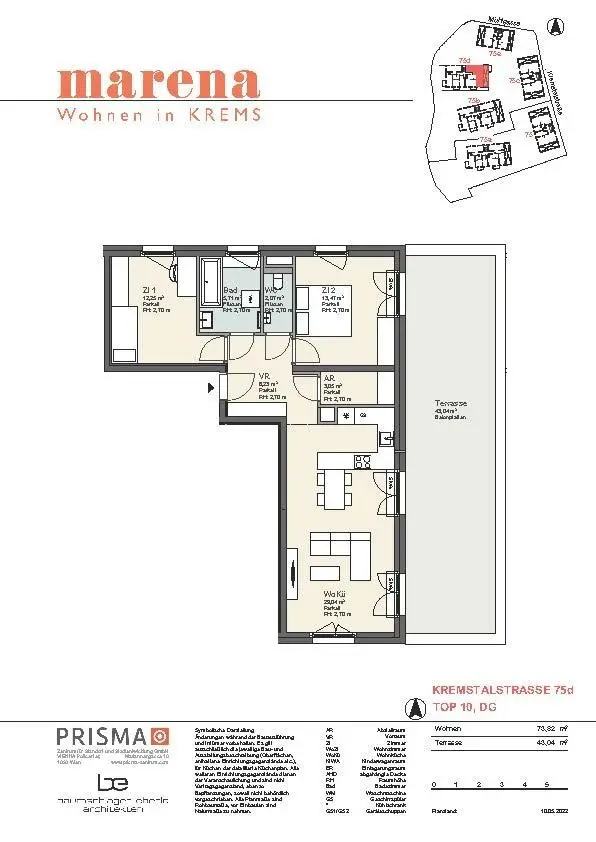 Provisionsfreie Neubauwohnung in Kremser Grünlage! Haus75d - DG - Top 10