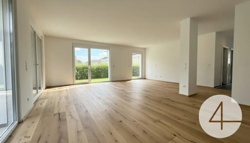 Top-Neubau in Markgrafneusiedl: 5-Zimmer-Ziegelhaus mit Eigengarten, Balkonen 2 Stellplätze – schlüsselfertig!