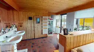 Badezimmer mit Sauna