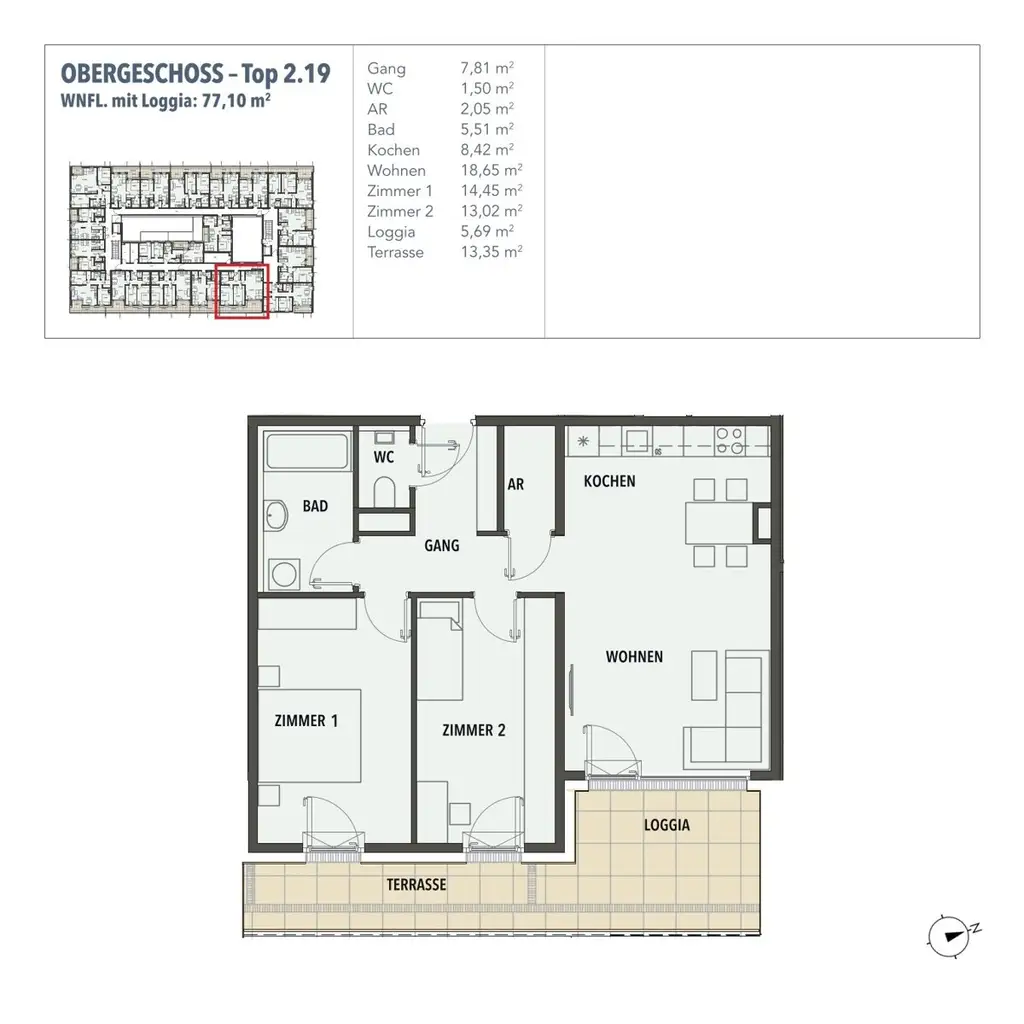 EDI N° 7 - großzügige 3 - Zimmer - Wohnung mit großer Freifläche