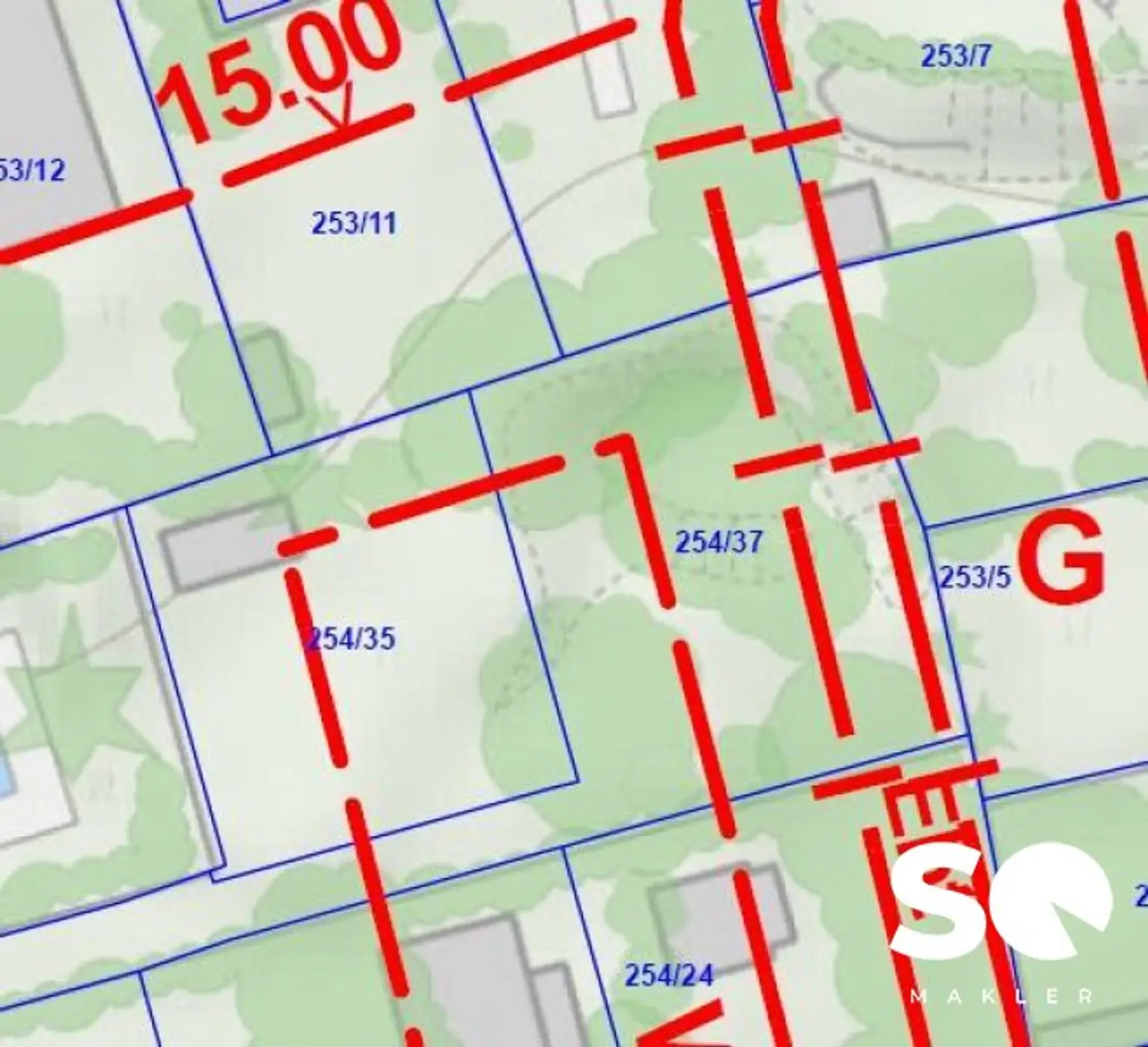# SQ - UNBEBAUTES GRUNDSTÜCK MIT ca. 751 m² GRUNDFLÄCHE - IDEAL FÜR EIN EINFAMILIENHAUS