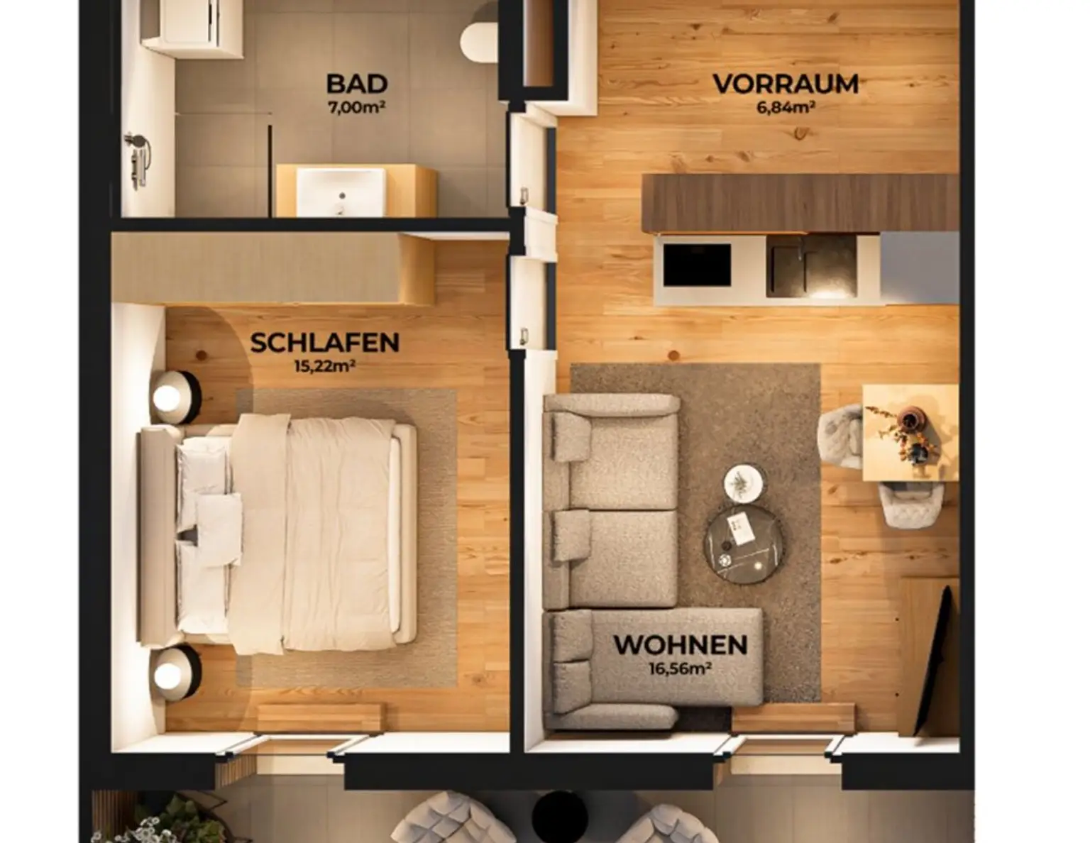 2-Zimmer-Penthouse mit Bergblick - Anlegerwohnung mit Terrasse & Top-AfA