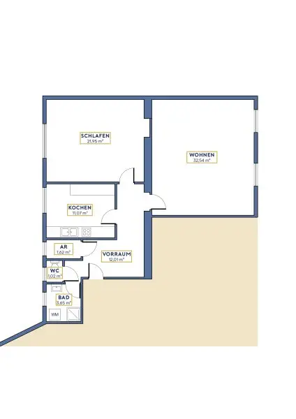 Helle, gepflegte Wohnung mit flexiblem Grundriss - Potenzial für bis zu 3 Schlafzimmer - Nähe U4/U6, sowie Bahnhof Meidling!