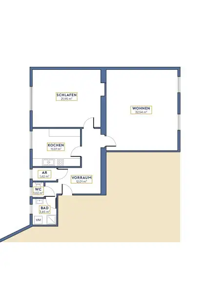 Helle, gepflegte Wohnung mit flexiblem Grundriss - Potenzial für bis zu 3 Schlafzimmer - Nähe U4/U6, sowie Bahnhof Meidling!