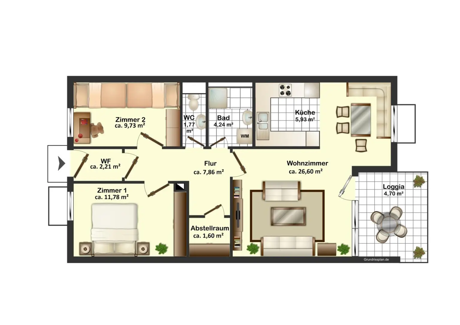 Sonnige Wohnung Nähe Pleschingersee! 3 Zimmer + Tiefgarage + Balkon