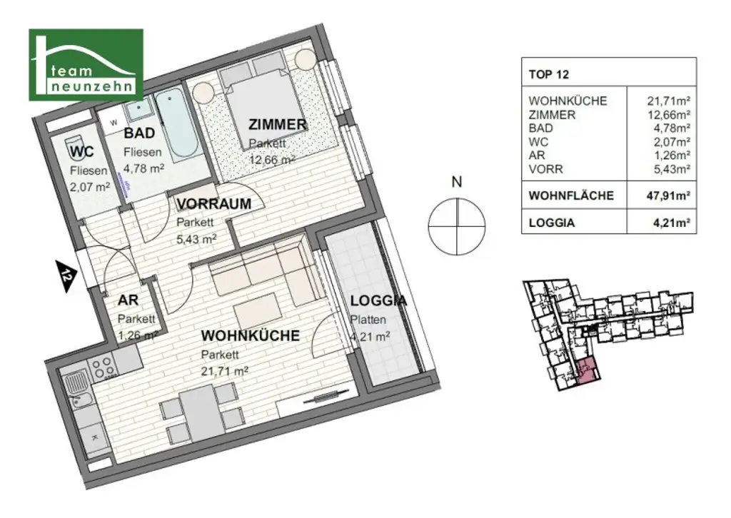 Hofseitige Ausrichtung und tolle Ausstattung in idealer Lage! Karmeliterhof - Neubauwohntraum beim Rathausplatz