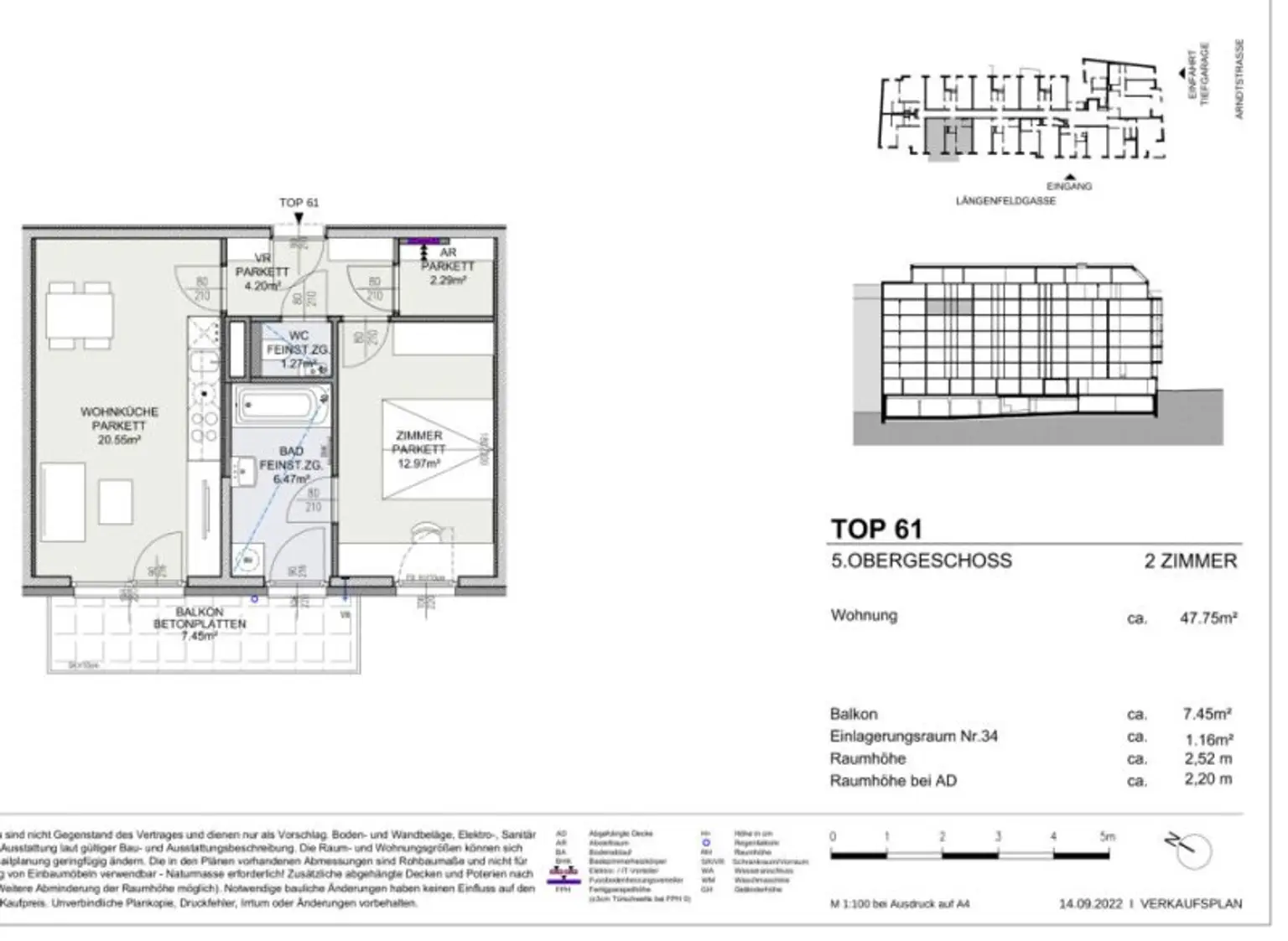 Modern wohnen in Meidling! Neubau 2-Zimmer-Erstbezug mit Balkon im 5. Liftstock - Top61