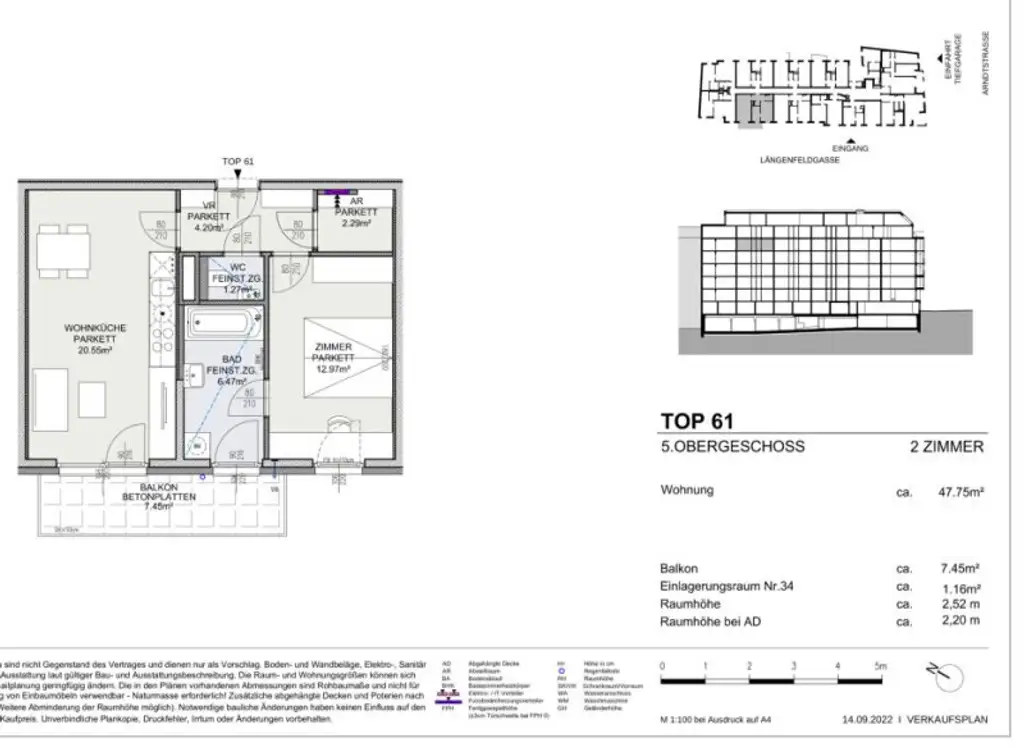 Modern wohnen in Meidling! Neubau 2-Zimmer-Erstbezug mit Balkon im 5. Liftstock - Top61