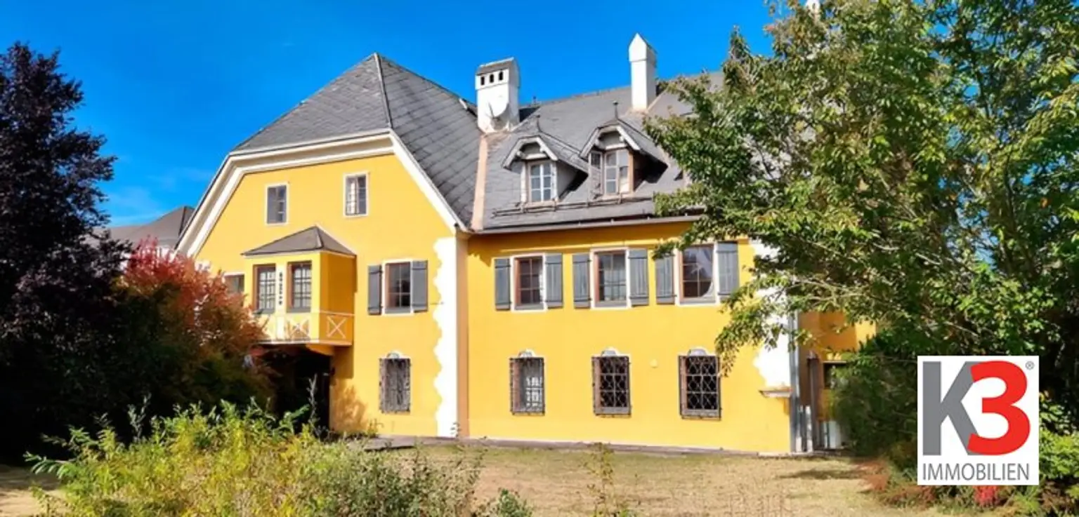 Prestigeobjekt-Gewerbefläche mit beeindruckendem Herrenhaus und Badeteich in Schlosspark