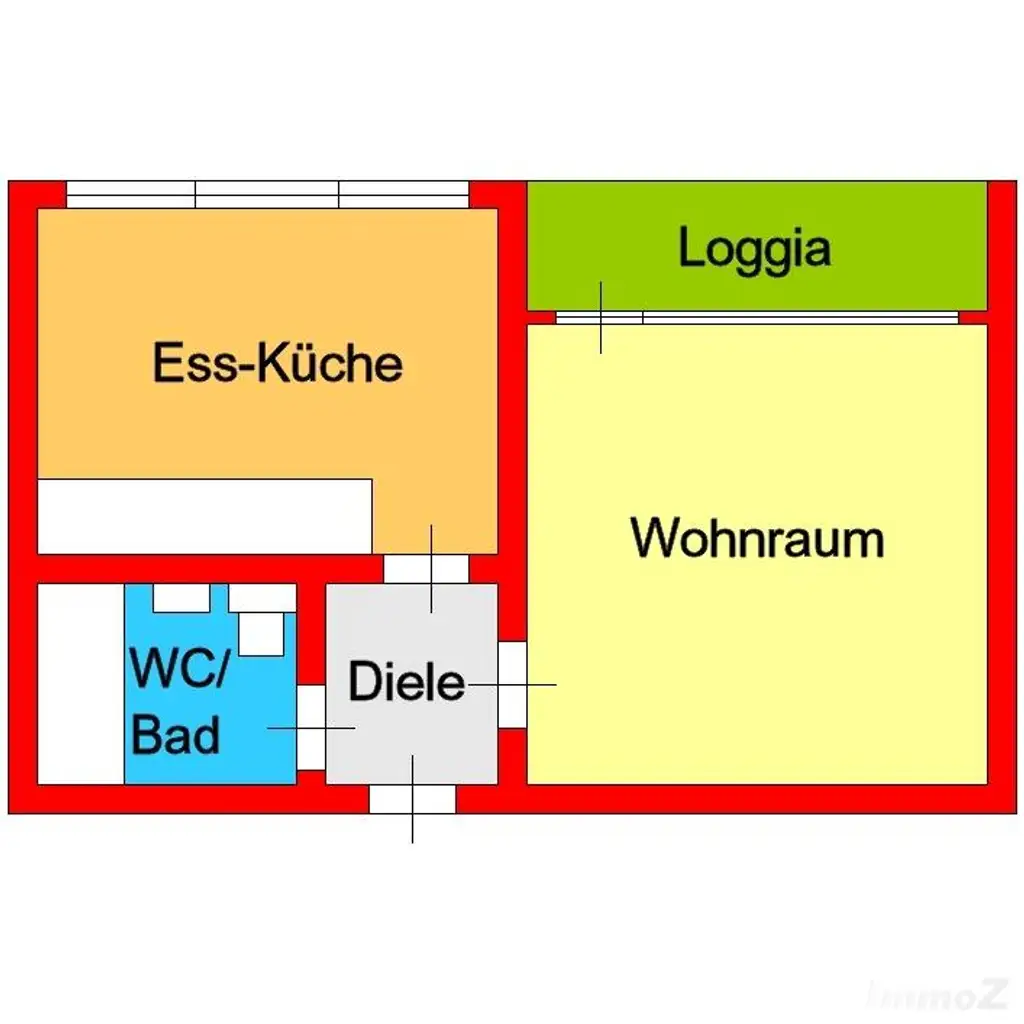 Provisionsfreie Garcionerre mit Ess-Küche und Loggia in TU-Nähe - Koßgasse