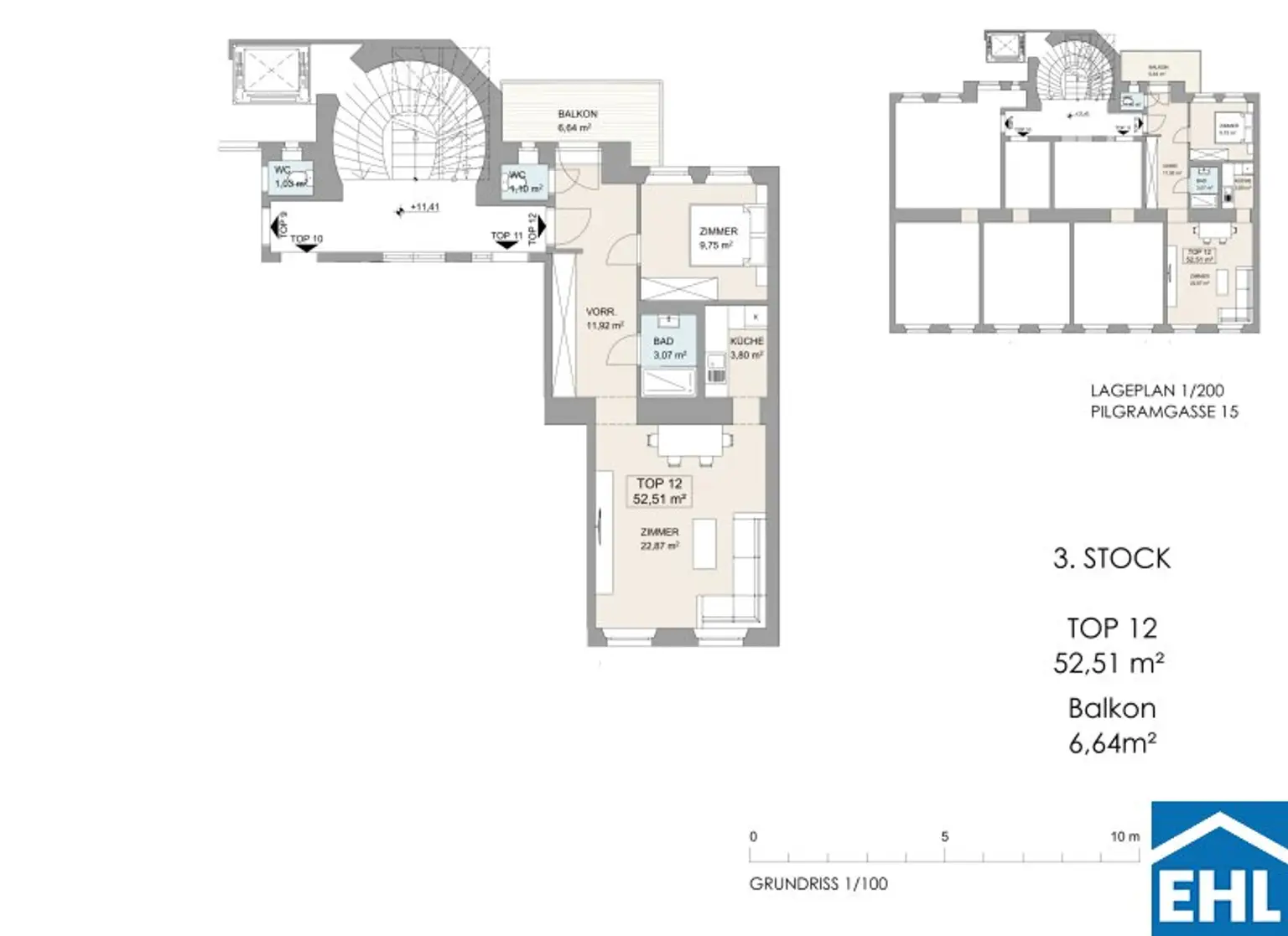 Nähe U4 Pilgramgasse: 2 Zimmerwohnung in schön saniertem Altbau