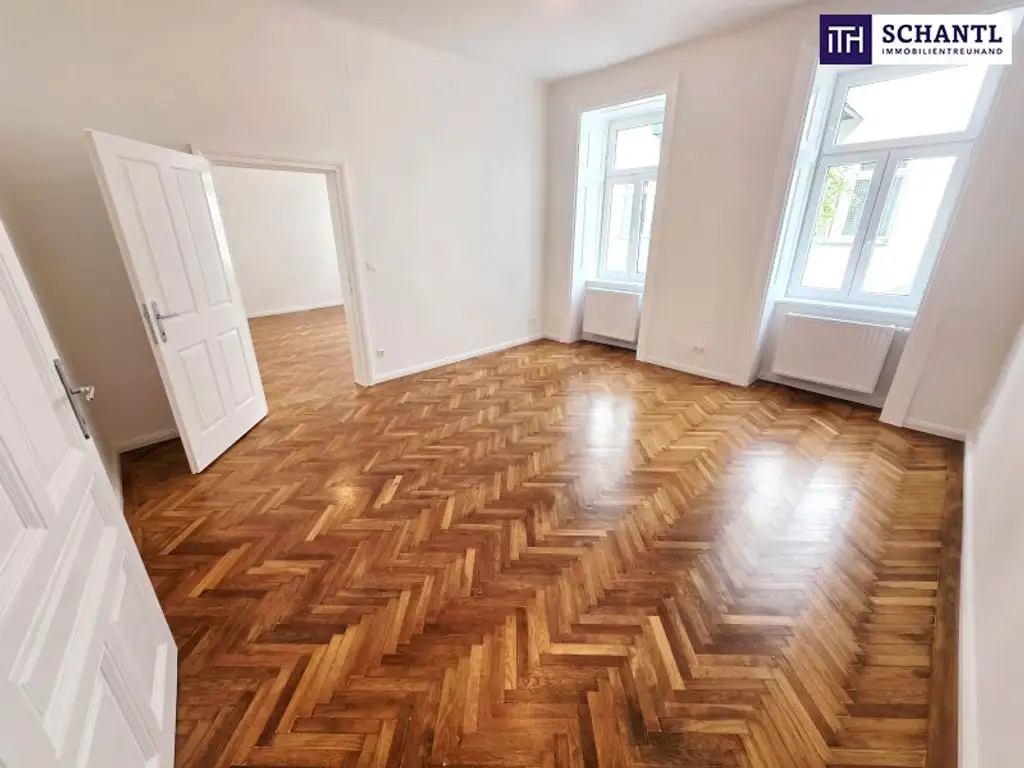 Ein Wiener Märchen beim Kutschkermarkt! Altbaucharme, Absolute Ruhelage, Flügeltüren, Hofidylle und Balkon-Glück! Prunkvolles Stiegenhaus + Beste Infrastruktur! Jetzt zugreifen!