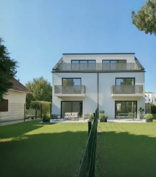 Doppelhaus 1 & 2_Visualisierung_Gartenseite