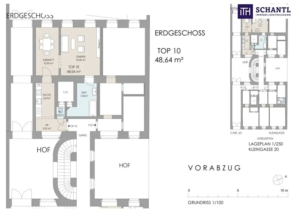 Kompakt, Charmant, Citynah, Grünblick, U-Bahn ums Eck! Gemütliche Kleinwohnung im ruhigen Hoftrakt mit Grünblick! 2 toll aufgeteilte Zimmer + Angenehme Ruhelage in 1030 Wien + Schönes Altbauhaus!