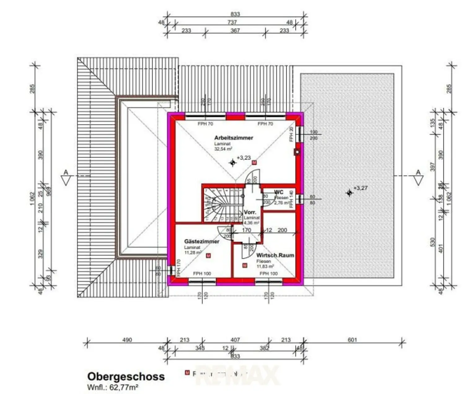 Plan Obergeschoss