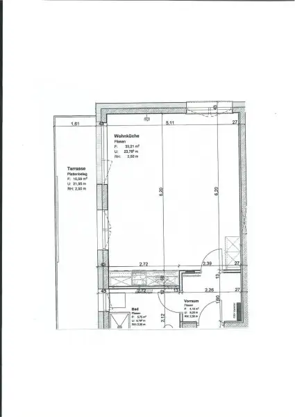 Plan - Modernes Appartement mit großer Terrasse Miete Grödig Salzburg