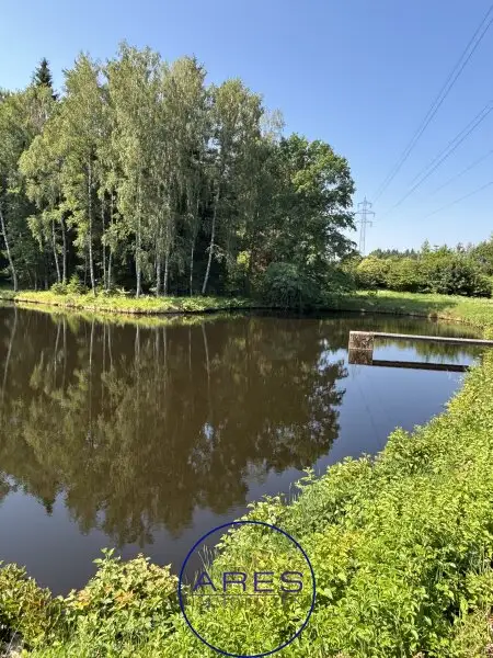Villa mit Teich in Einzellage mit arrondierten ca. 5,6 ha großen Eigengrund