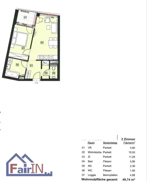 ...***Moderne 2-Zimmer-Wohnung mit Loggia !!!