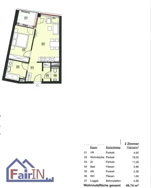 ...***Moderne 2-Zimmer-Wohnung mit Loggia !!!