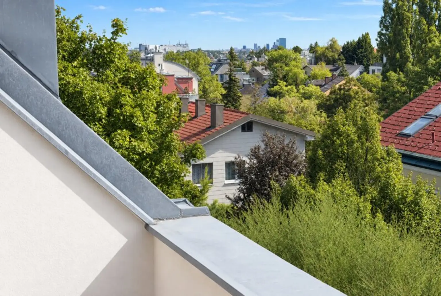 Aussicht von der Terrasse mit Blick auf Wien