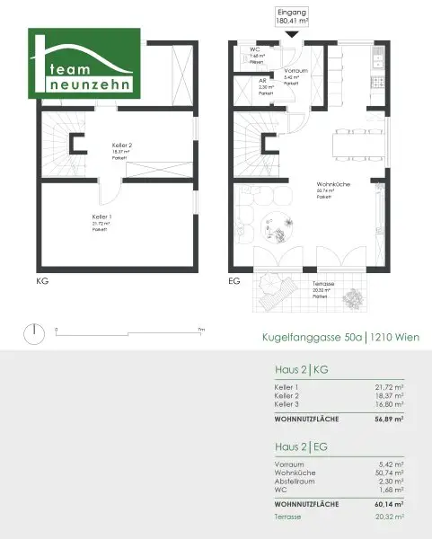 IHRE SUCHE HAT EIN ENDE: Charmantes Haus aus 2020 in begehrter Ruhelage in unmittelbarer Nähe zur Alten Donau - Baurecht