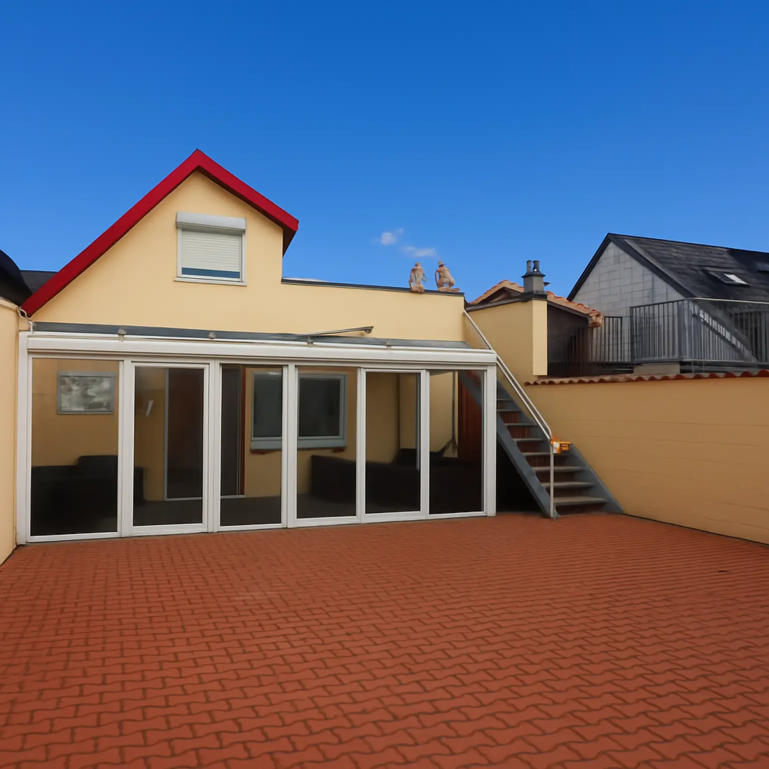 Innenhof mit Wintergarten