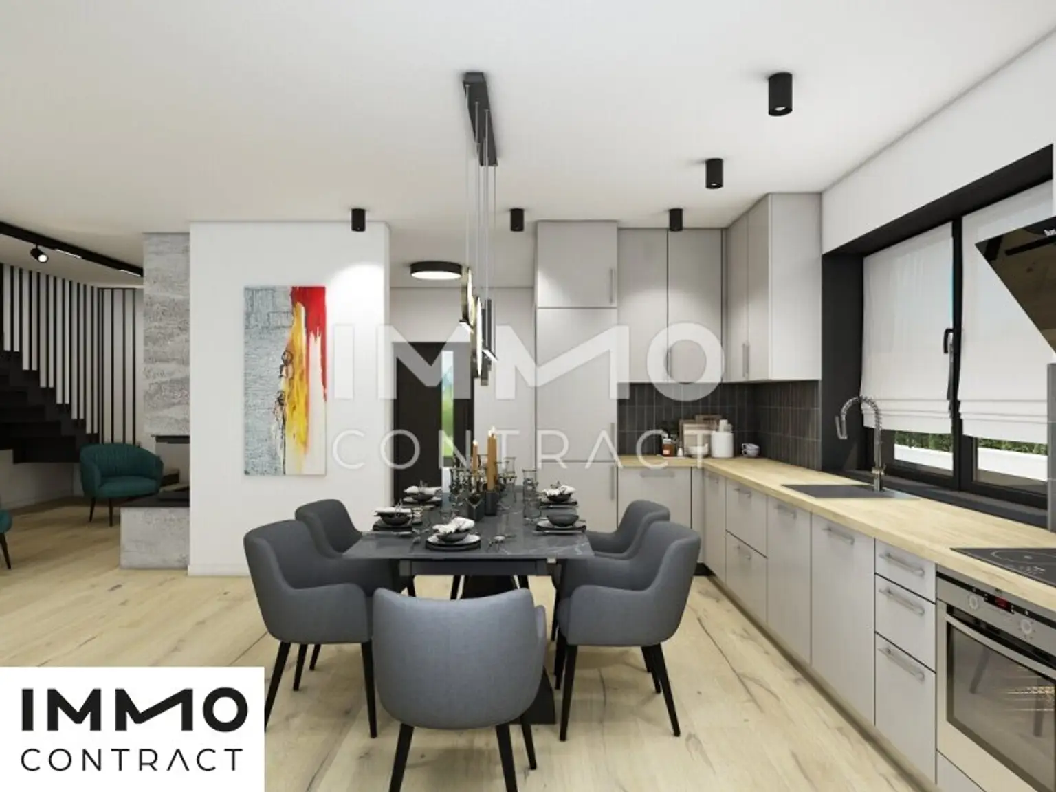 Essbereich mit Küche