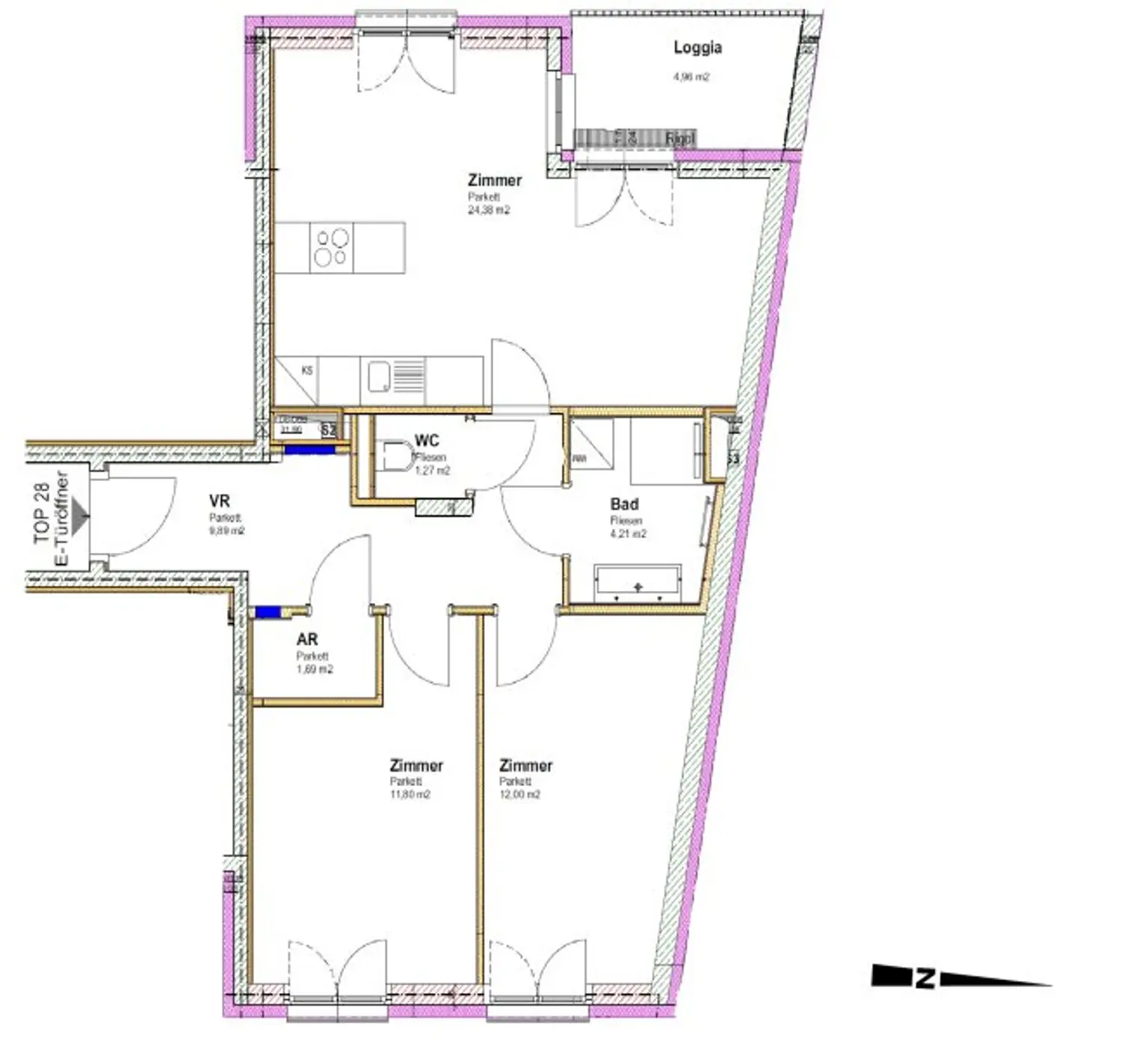 Schöne 3-Zimmer Wohnung in absoluter Ruhelage und zentraler Begehbarkeit!