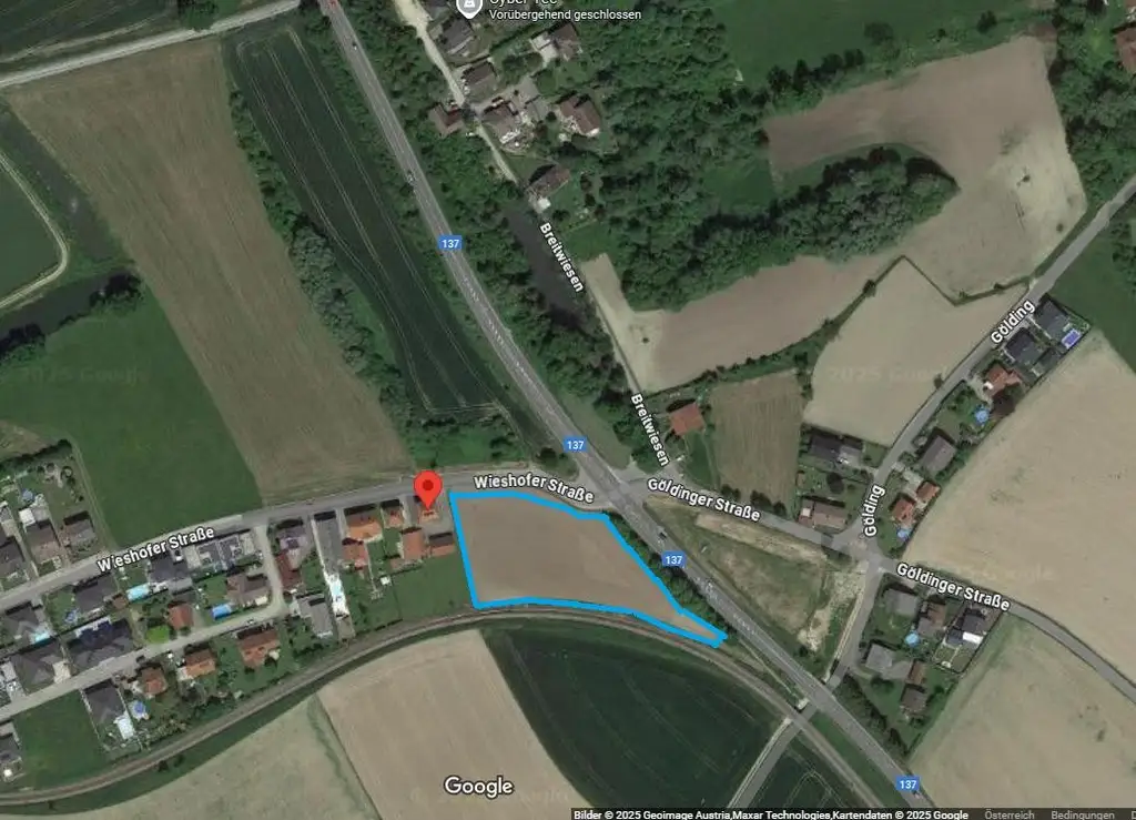 Gewerbegrundstück  mit MB  Widmung direkt an die Hauptstrasse B 137 angrenzend