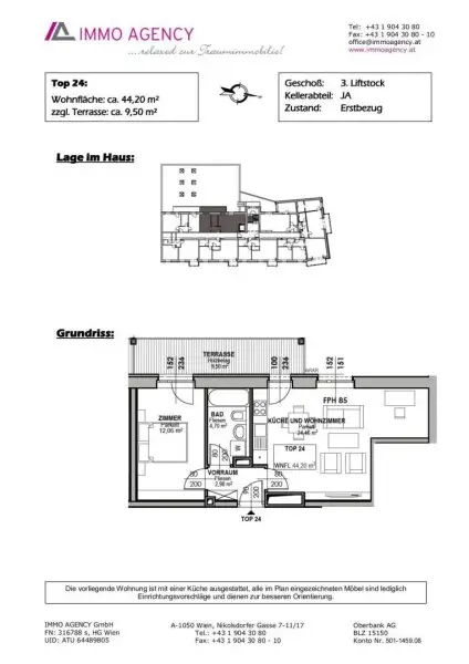 Der Sommer kann kommen: 2 Zimmer Wohnung in Hofruhelage mit großem Balkon