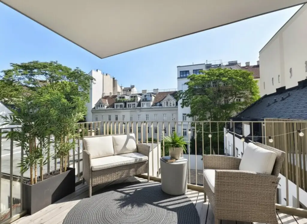 Stil trifft Wohlfühlambiente - Das Stadthaus Miller - Ruhige Hofwohnung mit Balkon - Exzellente Lage Nahe Mariahilfer Str. & Westbahnhof
