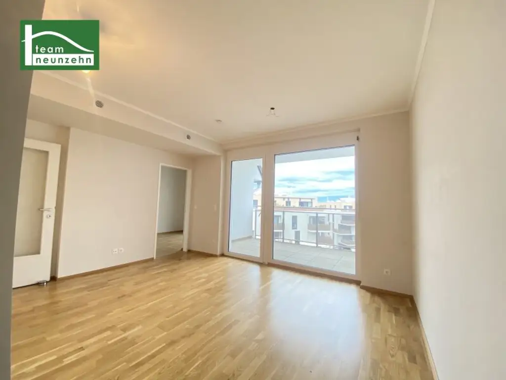 Wohnen im Markhof - Tolle Neubau-Wohnung mit großer Loggia nahe S-Bahn, Schwechat Zentrum und Schwechater Bad! Gemeinschaftliche Dachterrasse!