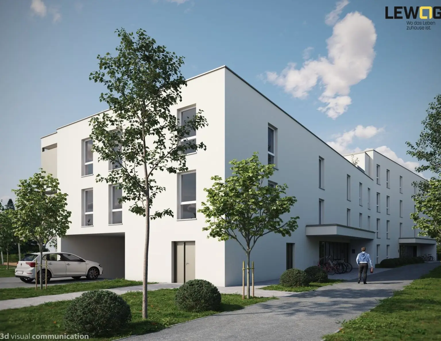 Doppl. Waldstraße - B05 4-Zimmerwohnung mit großem Balkon und Tiefgarage