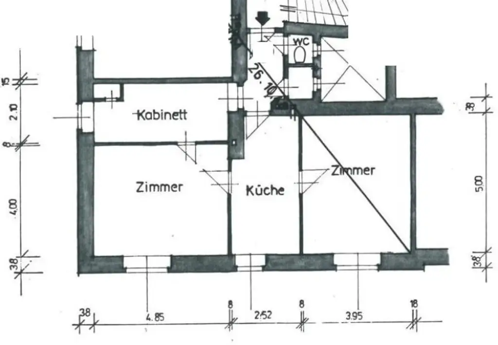 3 Zimmer-Wohnung ZUM SANIEREN, HELL und RUHIG!