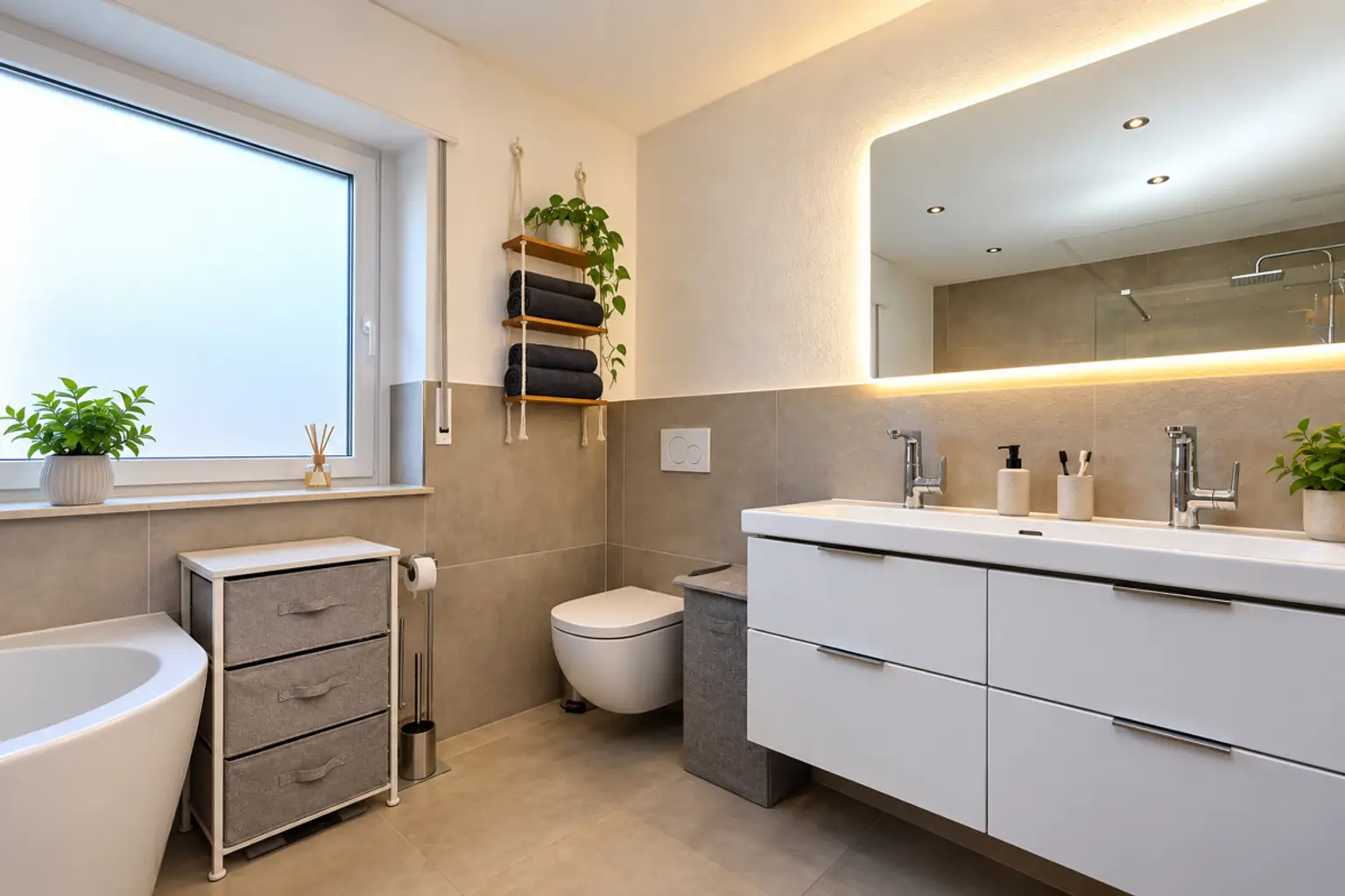 Badezimmer Erdgeschoss KI bearbeitet