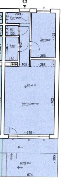 Charmante 2-Zimmer-Wohnung mit Terrasse und Garten, sowie zwei Aussenstellplätze