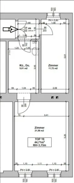 Individuell gestaltbar - Sanierungsbedürftige 2-Zimmer-Wohnung in Ruhelage nahe Donauinsel!