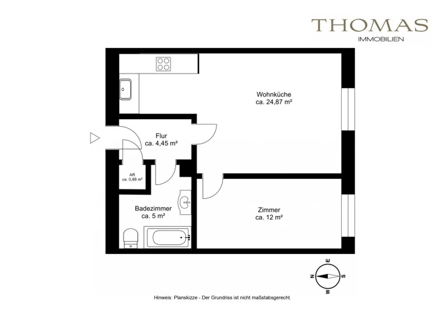 Helle 2-Zimmer-Altbauwohnung im 19. Bezirk – Nähe Hohe Warte / Silbergasse