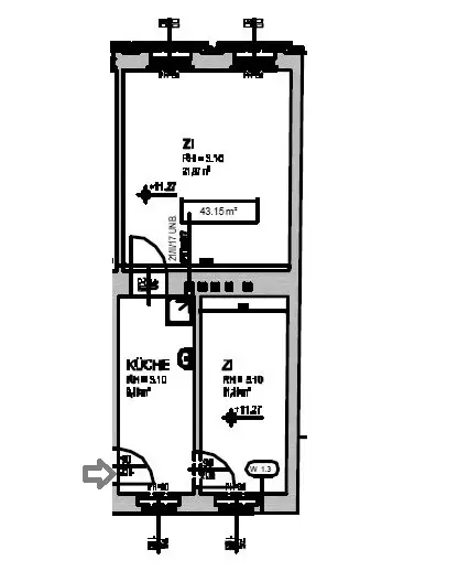 Wohlfühlwohnung in Ruhelage - Unbefristet vermietete 2-Zimmer-Wohnung
